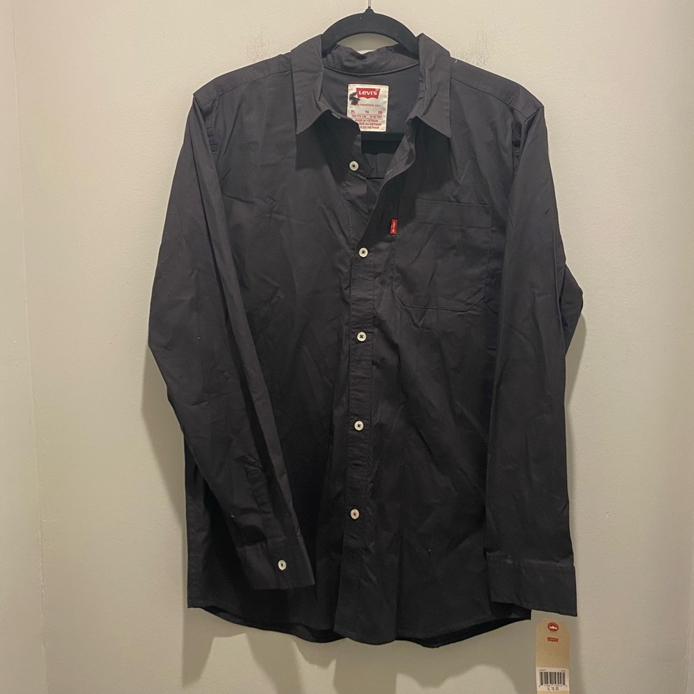 Levi's Classic Fit Long Sleeve Button-Down Shirt Youth Boys Size XL 13-15 NWT